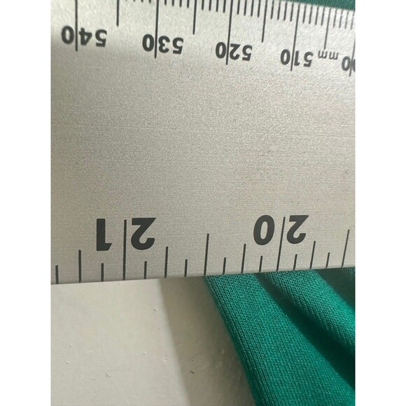 Soprano Womens Tunic Shirt Size 2X Emerald Green Ruched Puff Sleeve - Picture 9 of 10